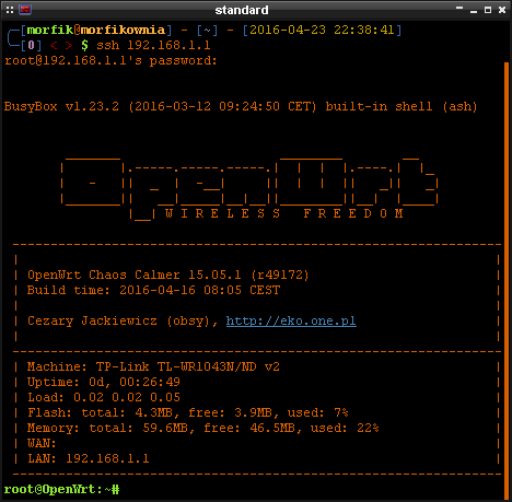 openwrt-dostep-ssh-router