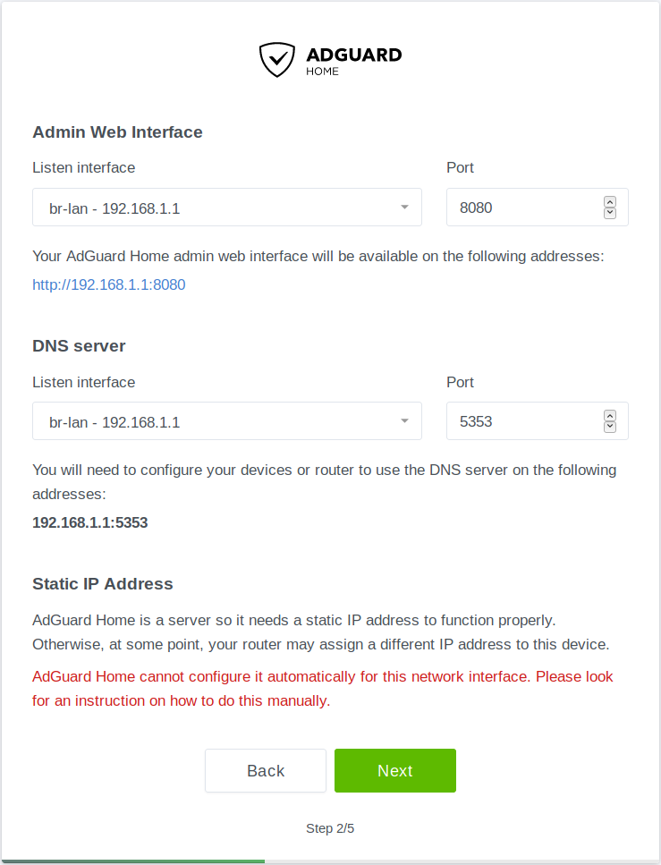 adguard dns for router